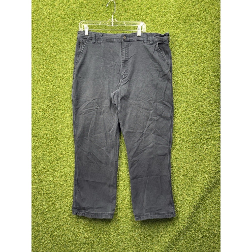 Duluth Trading Pants Mens 40x28 Flex Fire Hose Straight Leg Canvas Workwear y2k